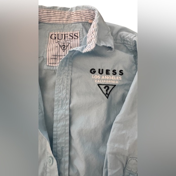 Guess Kids Light Blue Button Down Shirt - Picture 11 of 12